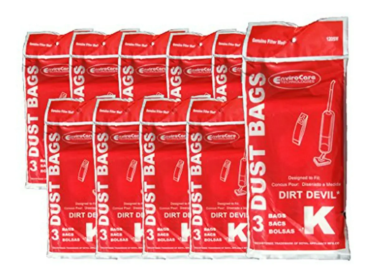 30 Sacos para Aspirador Royal Dirt Devil Tipo K - Antialérgico