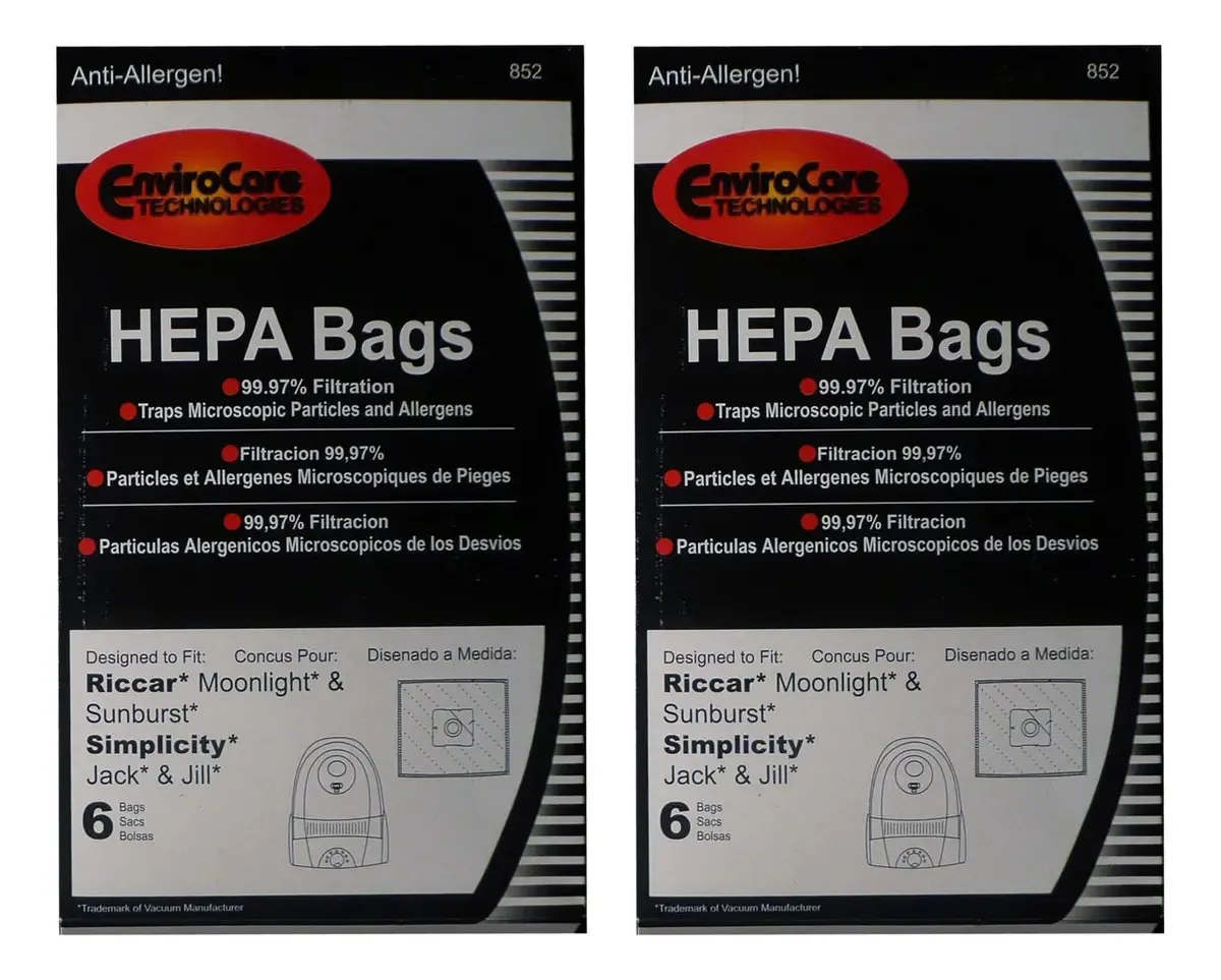 Sacos Hepa Para Aspiradores De Envirocare, Com A 12