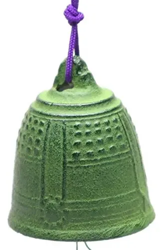 Green Temple Bell, carrilhão de vento de ferro japonês Kotobuki
