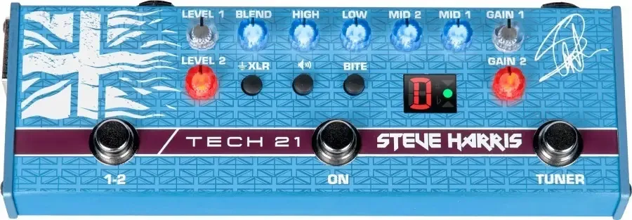 Pedal Tech 21 SH1 SansAmp DI Overdrive para Baixo Azul