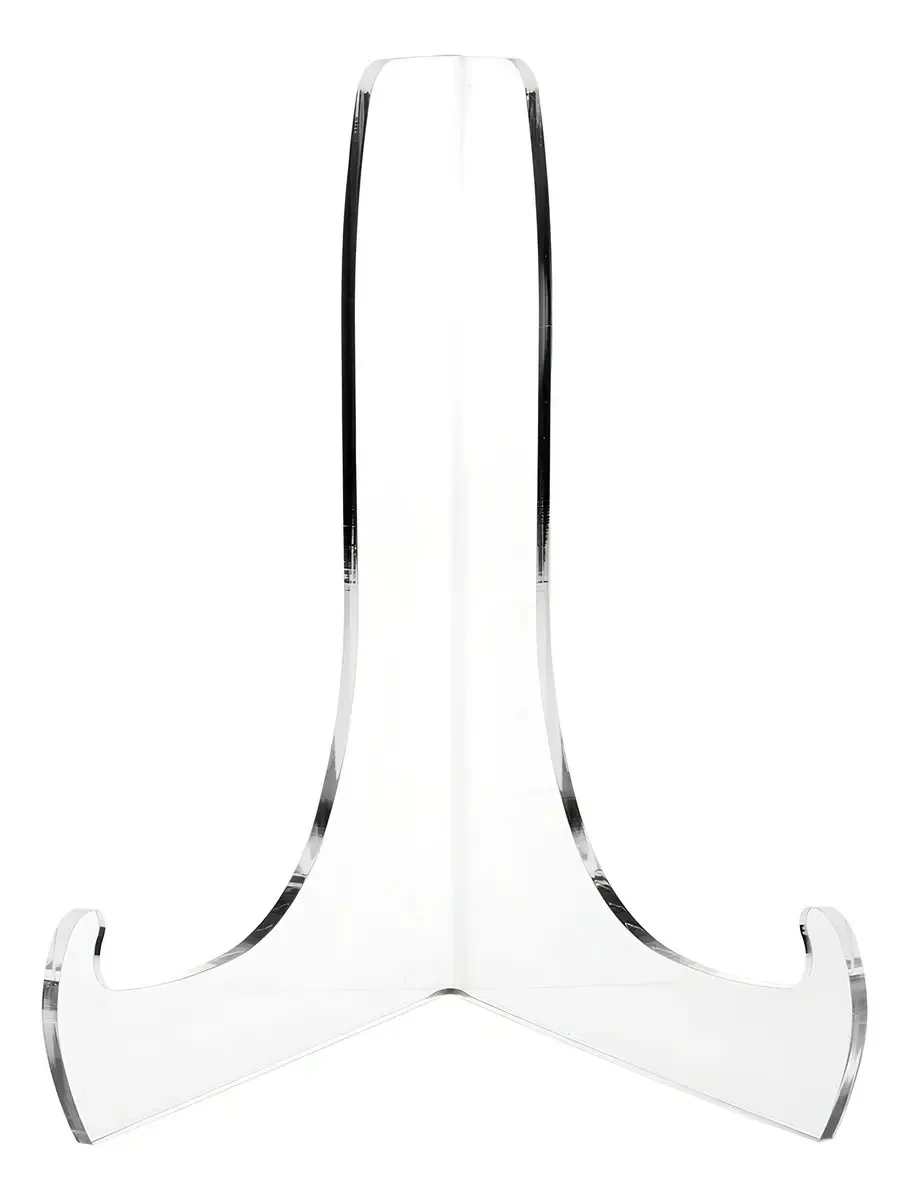 Cavalete angular de acrílico transparente Plymor 60 Gr