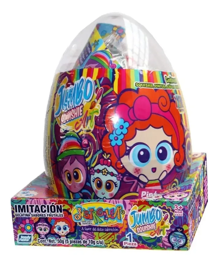 Jumbo Art Distroller Egg com Squishie