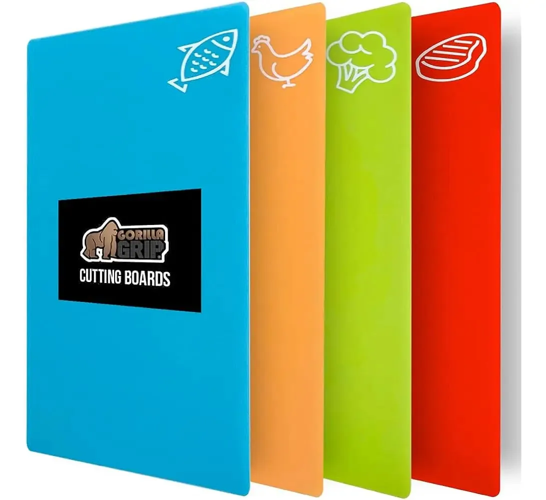 Tábuas de corte de cozinha Gorilla Grip, conjunto de 4 tapetes