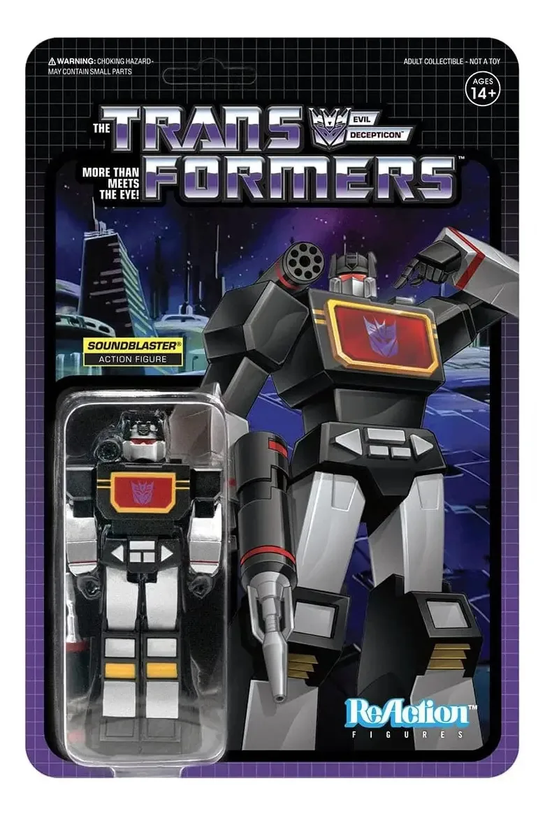 Transformadores de reação Super 7, boneco Soundblaster de 10 cm