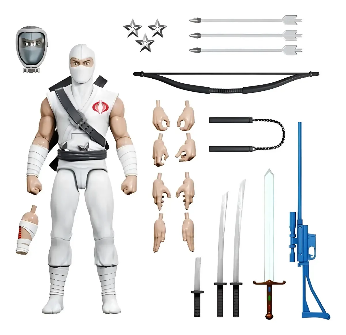 Figura de Ação Storm Shadow G.I. Joe Super7 Com Acessórios e Peças Intercambiáveis