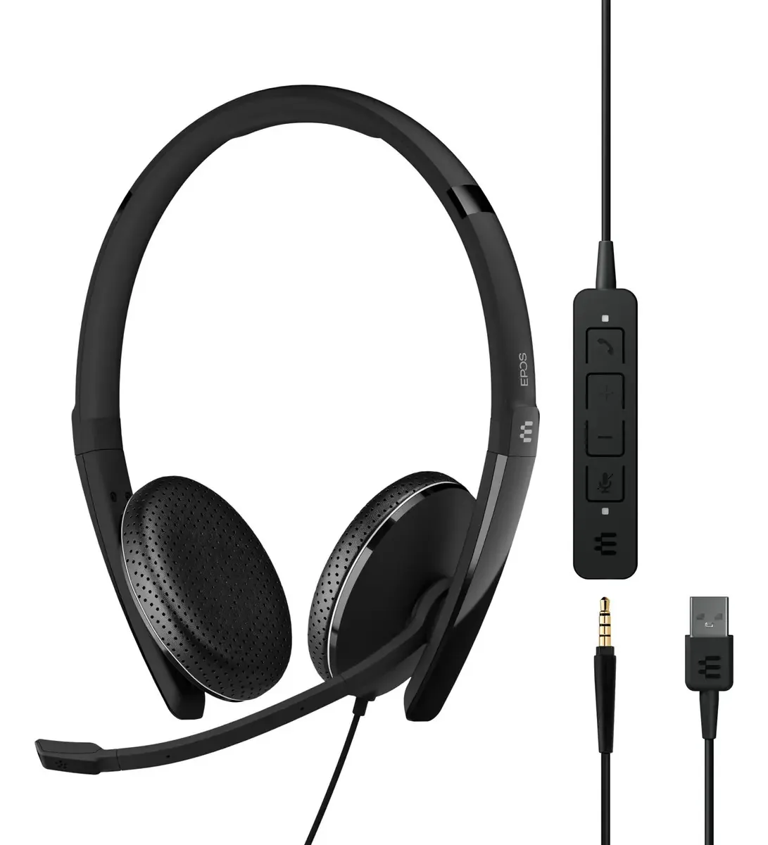 Epos | Sennheiser Adapt 165 Usb Ii (1000916) - Headset com fio, dupla face - Conector de 3,5mm e conectividade Usb - Otimizado para Uc - Som estéreo superior - Conforto aprimorado - Controle de...