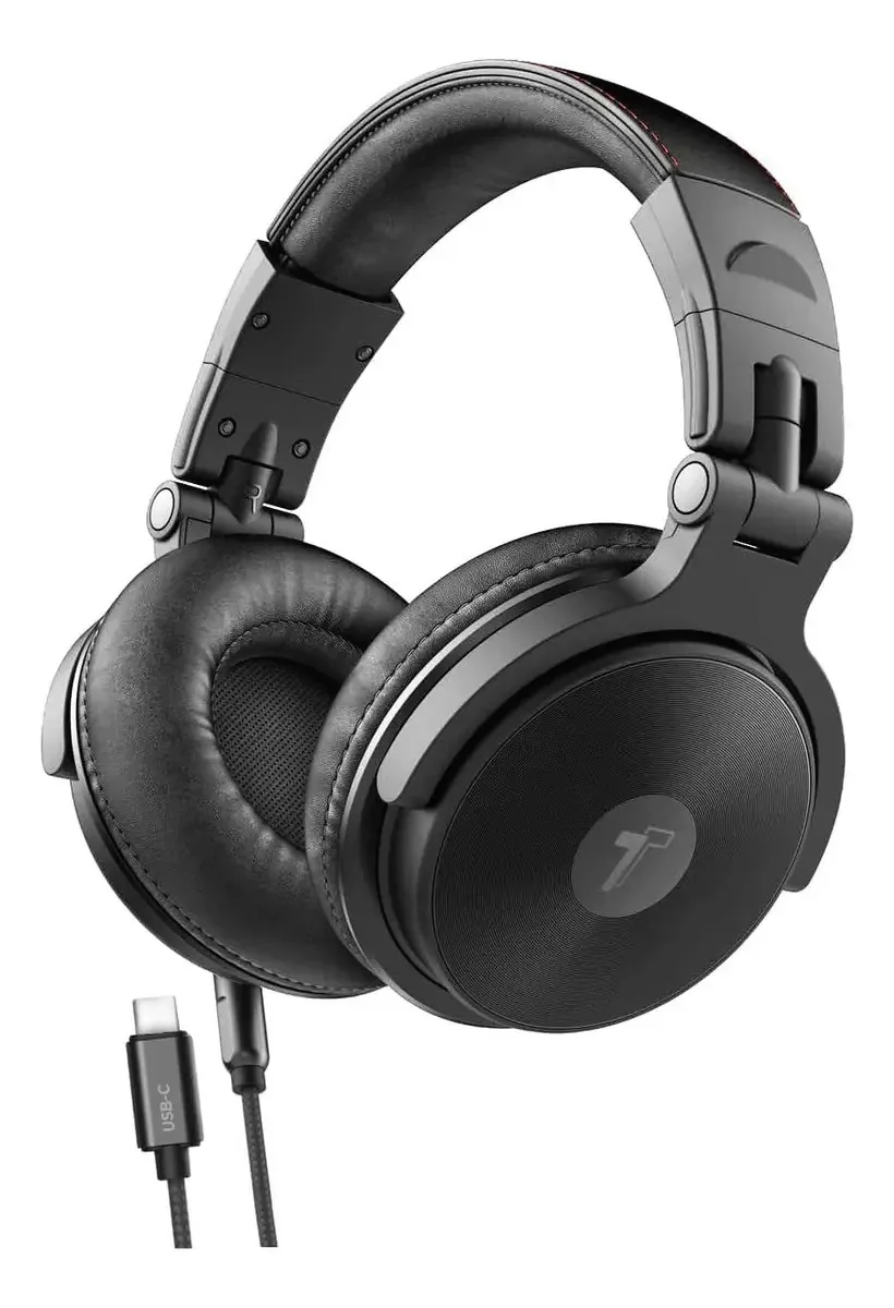 Fones de ouvido USB-c embutidos com cabo V200 Pro. Cor Preto