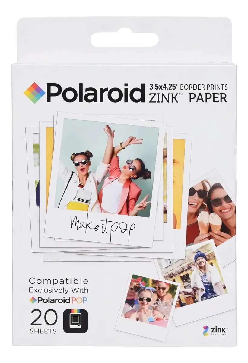 Filme Instantâneo Fotográfico Polaroid Zink Paper - 20 Unidades