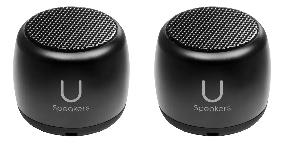 Alto-falantes Fashionit U - alto-falantes micro Bluetooth para computador, cor preta