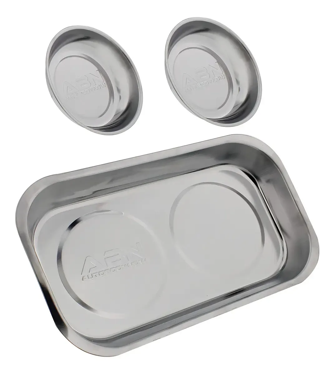 Bandejas magnéticas Abn Pacote de 3 bandejas de metal Mec