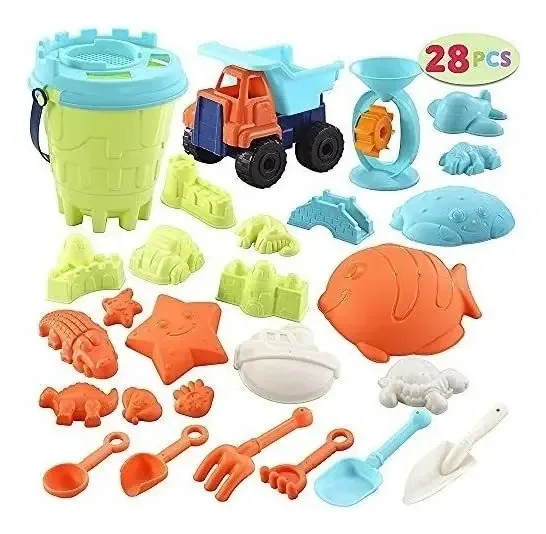 Conjunto de brinquedos de praia de 28 peças para areia de praia
