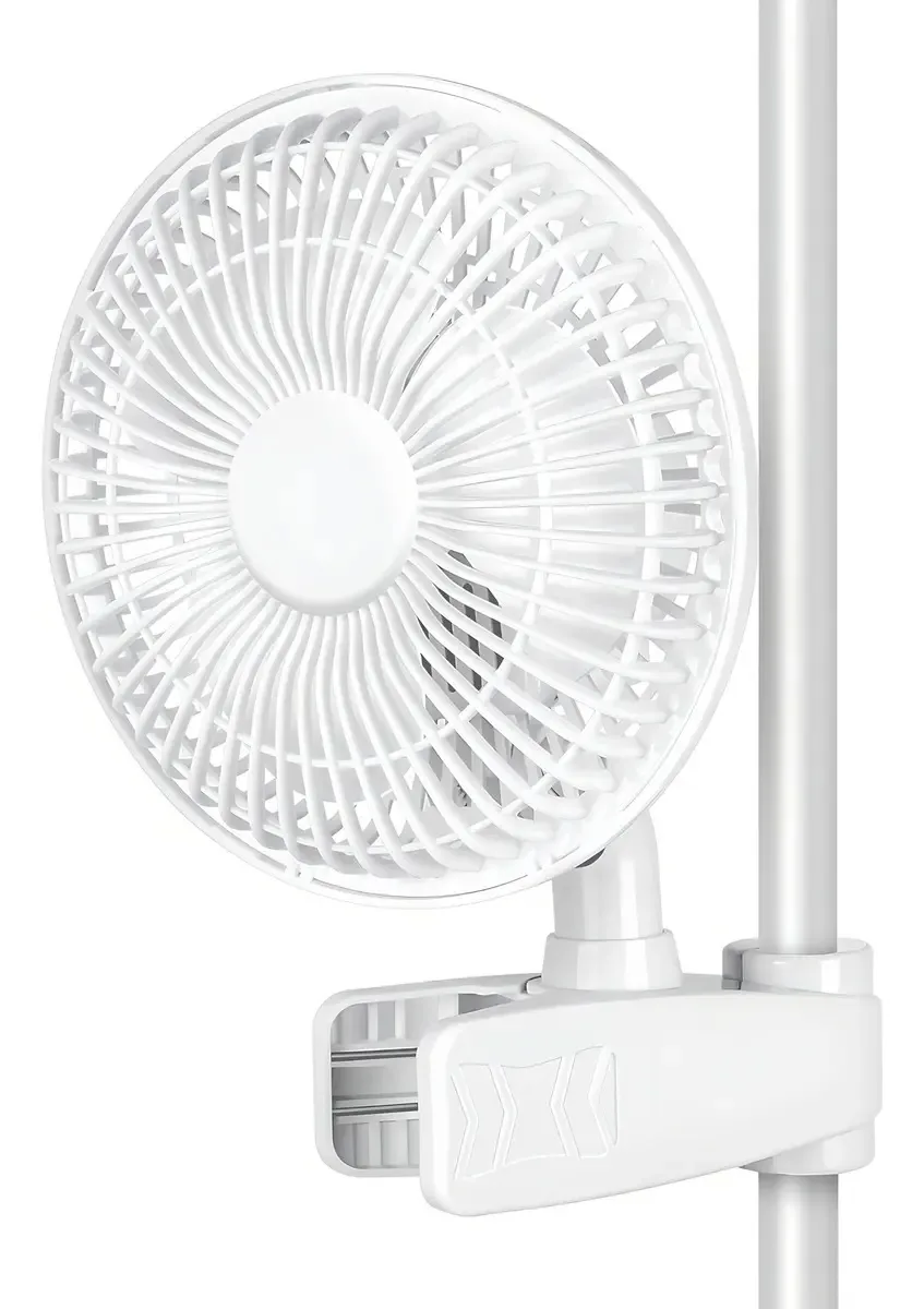 Ventilador leve de luxo simples com clipe, 90 ângulos