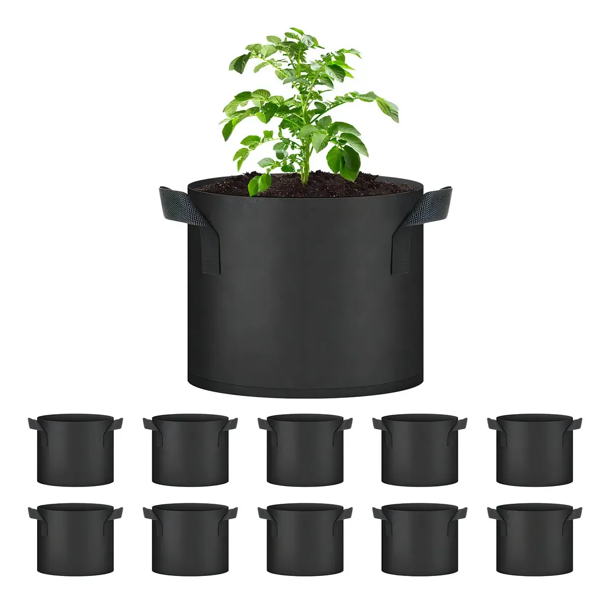 Sacos e vasos de cultivo de plantas de 5 galões da Healsmart