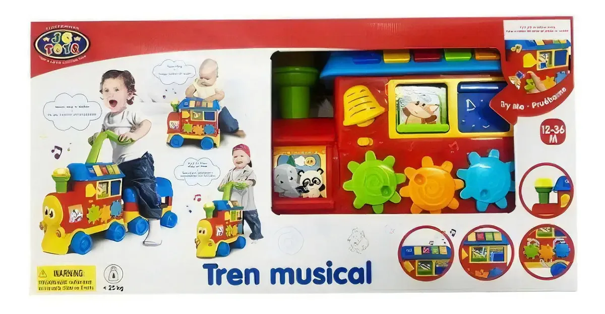 Trem Musical Montável Vermelho