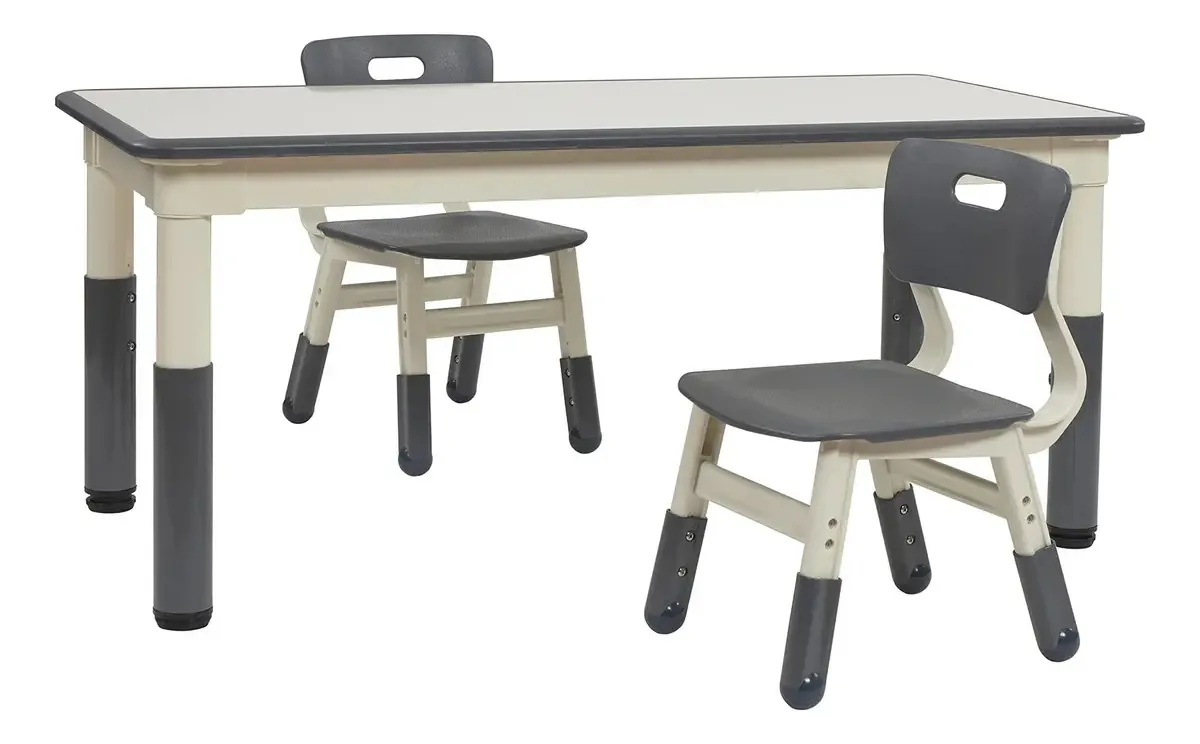 Mesa de atividades retangular Dry Boren ECR4kids. Cor: Cinza