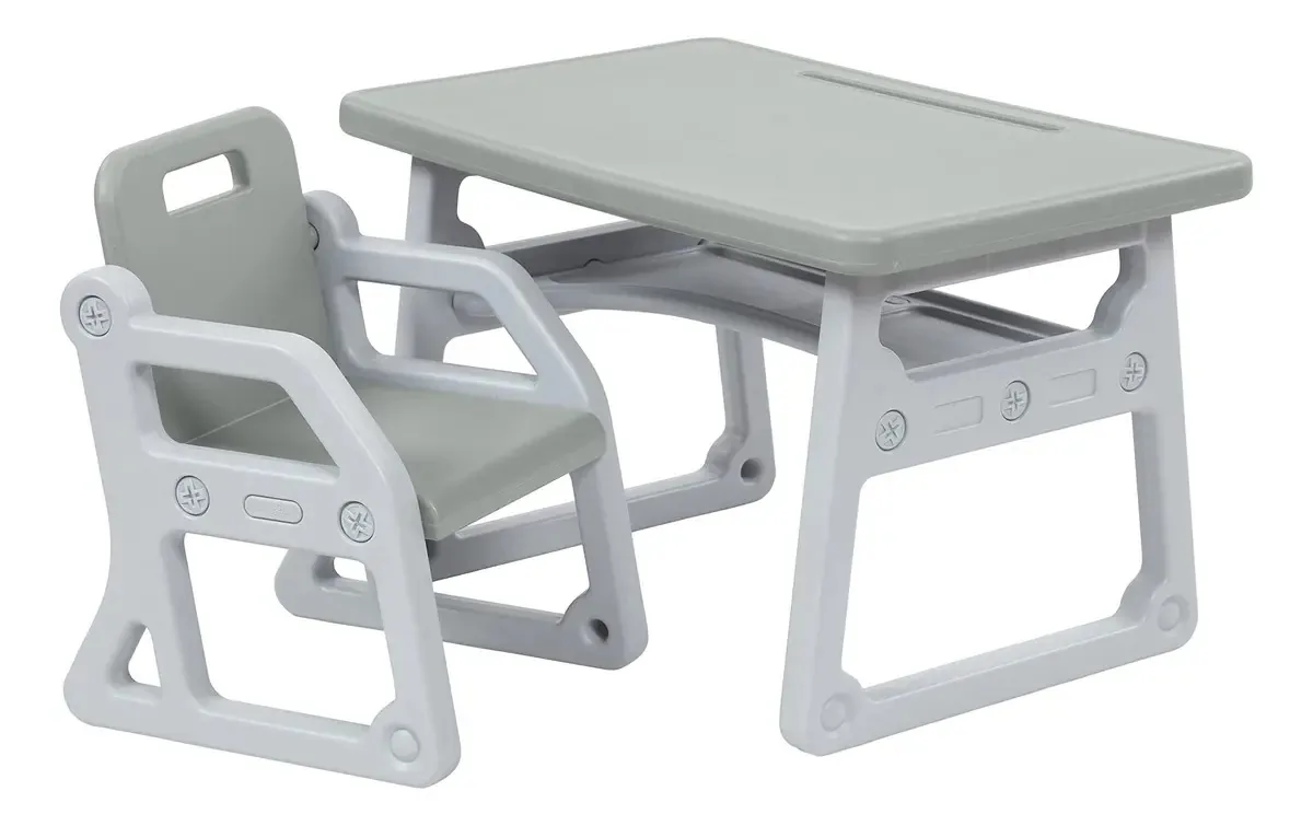 Mesa e cadeira ECR4Kids para crianças pequenas, móveis. Cor: Preto
