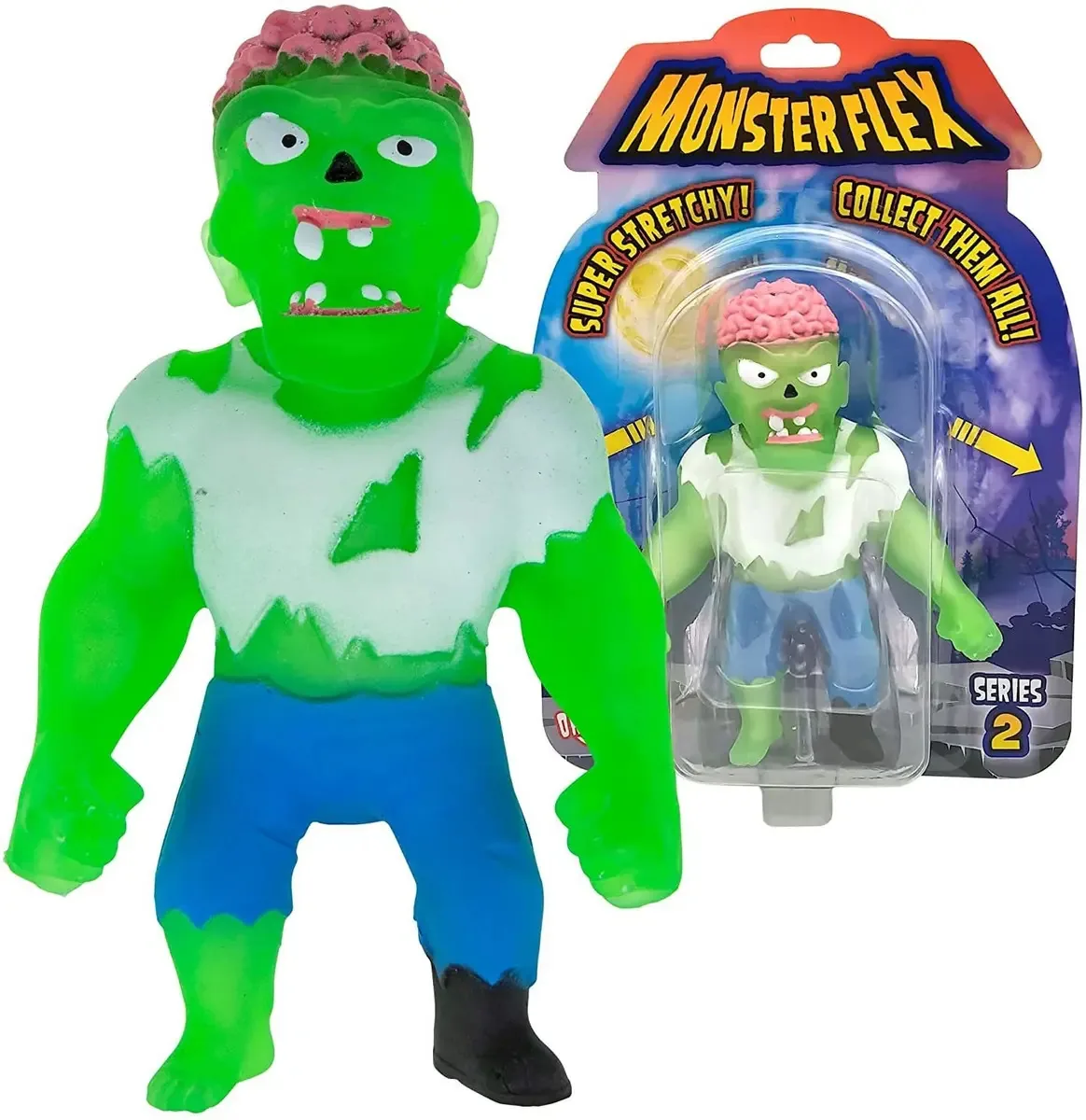 Monster Flex — Brinquedos elásticos para meninos e meninas, 14 monstros elásticos assustadores exclusivos, brinquedos elásticos Monster para crianças, brinquedos de aniversário, festas, brinquedos