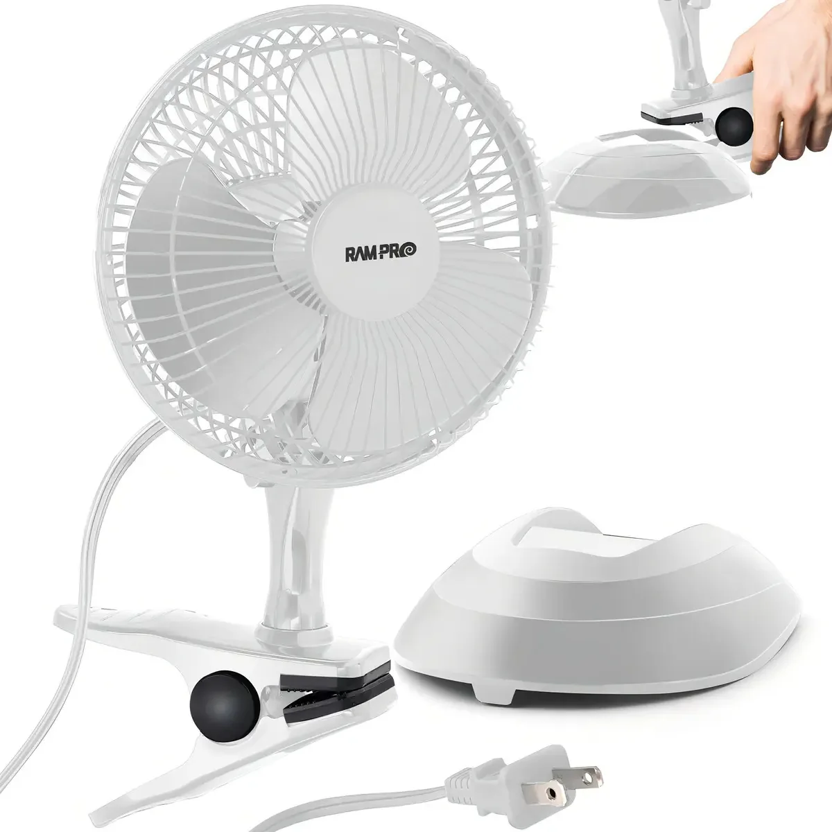 Ventilador Rampro Clip e ventilador de mesa, Venti
