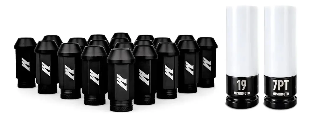 Conjunto de porcas de alumínio Black Lock M12x1.5 20 peças