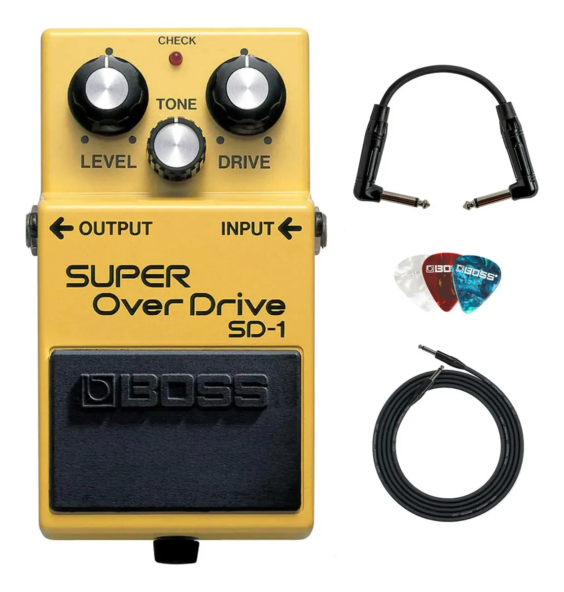 Pedal de efeito Boss Boss Bundle com cabo