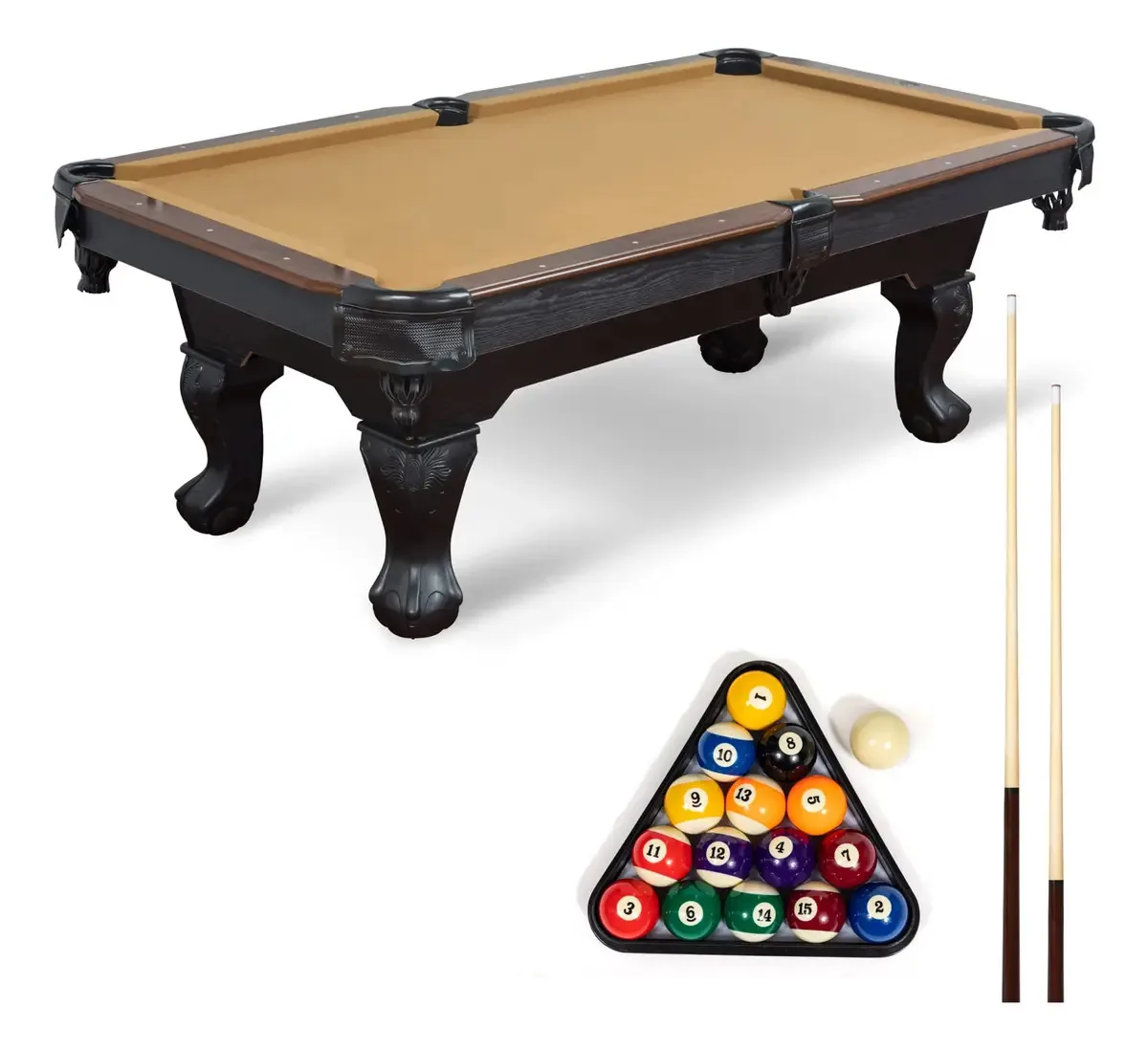 Mesa de bilhar de 221cm para jogos de salão