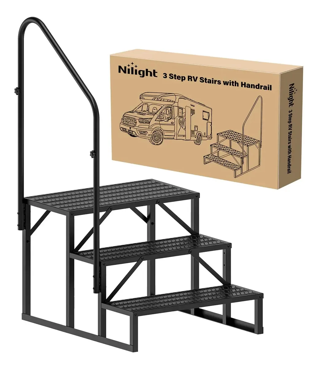 Degraus Para Trailers Com Corrimão Portátil