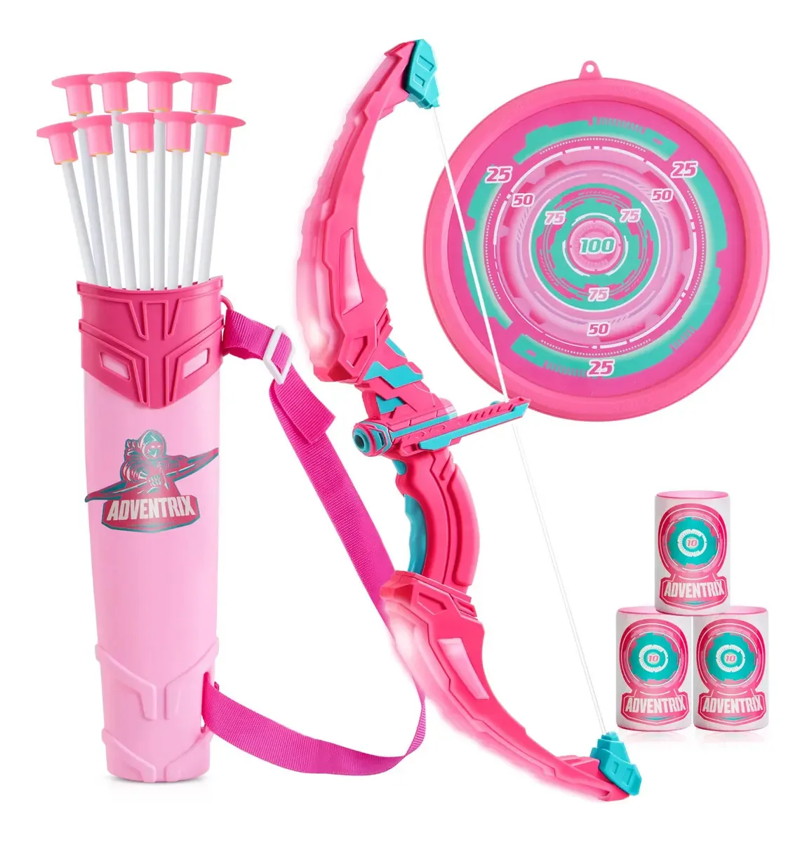 Conjunto de brinquedos de arco e flecha Joyin Pink Bow and Arrow - rosa