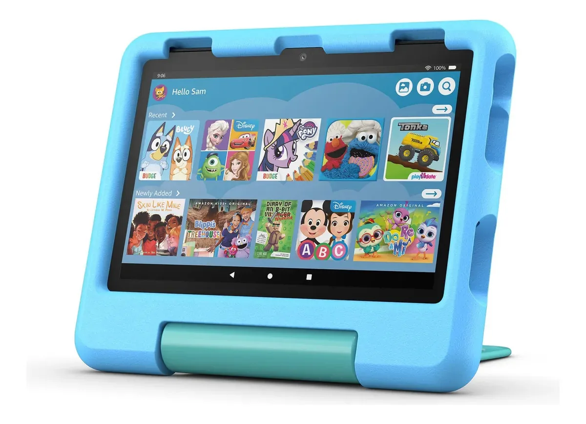 Cor do tablet: azul