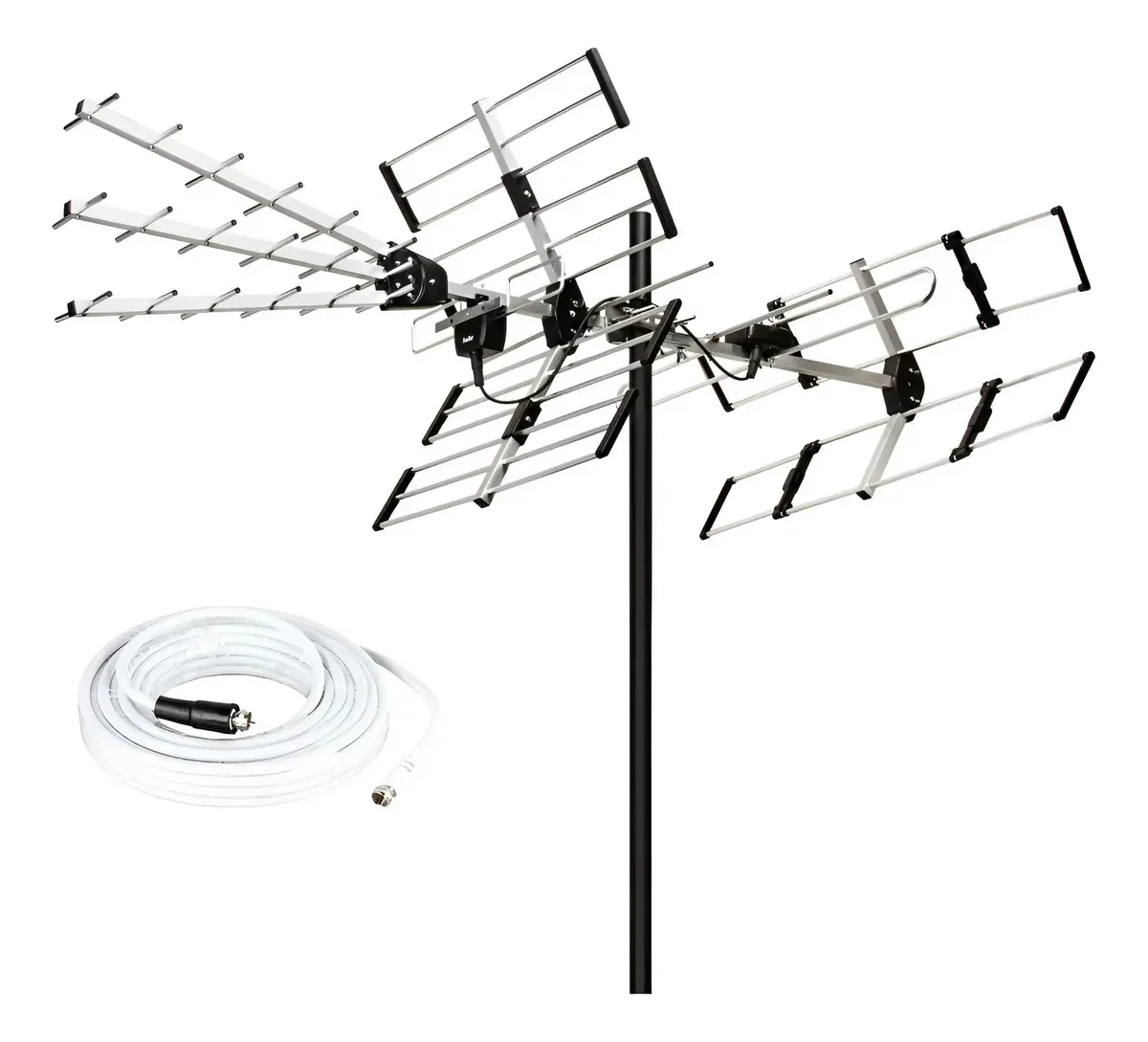 Antena de TV externa Yagi Hd de 200 milhas