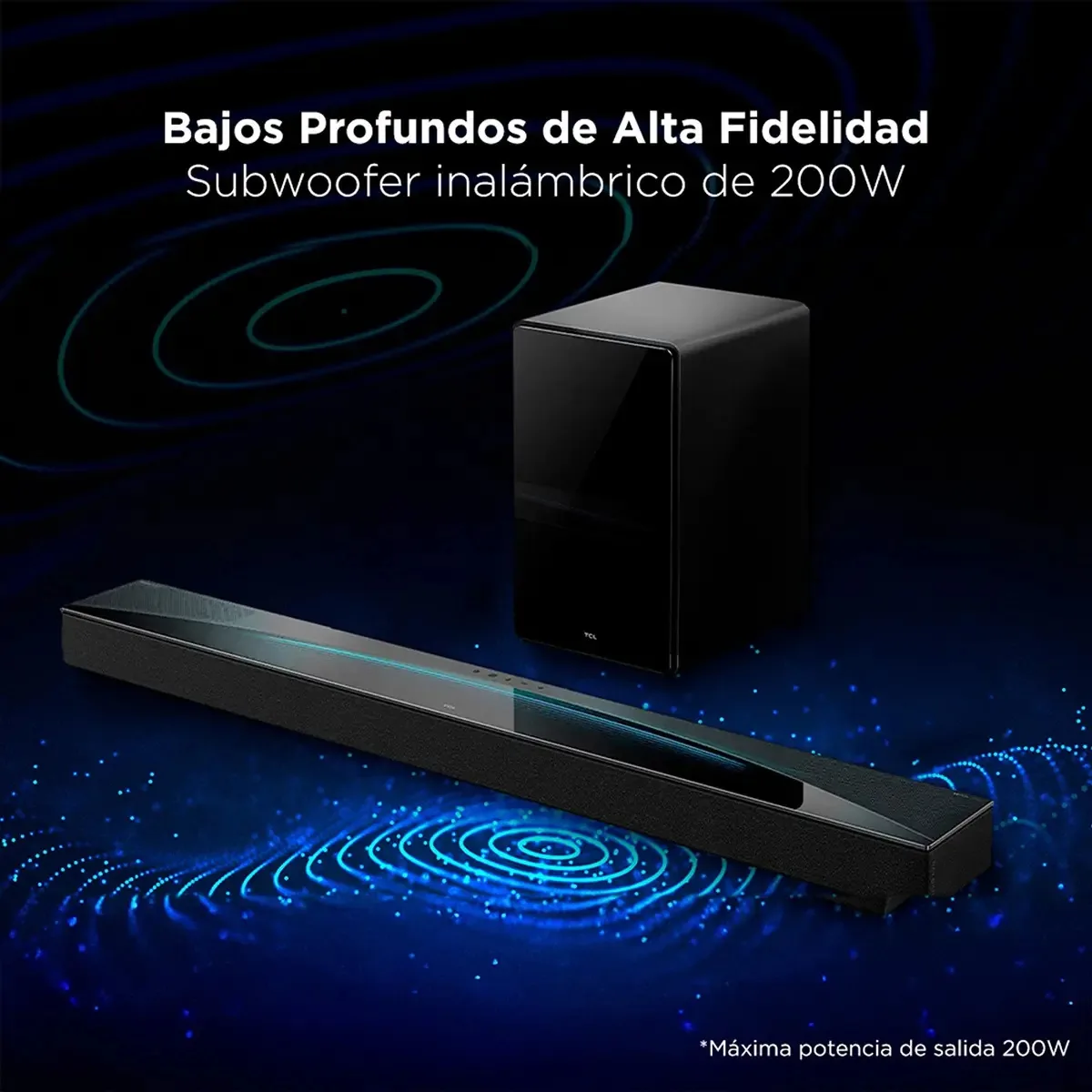 Barra de som preta Tcl Q75h