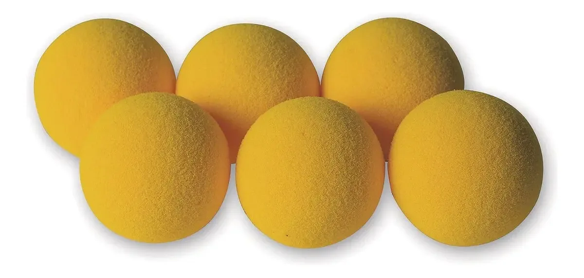Conjunto de seis bolas de tênis de mesa de espuma