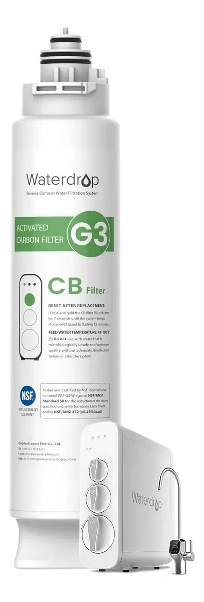 Filtro Waterdrop Wd-G3-Cb, substituição do sistema de osmose