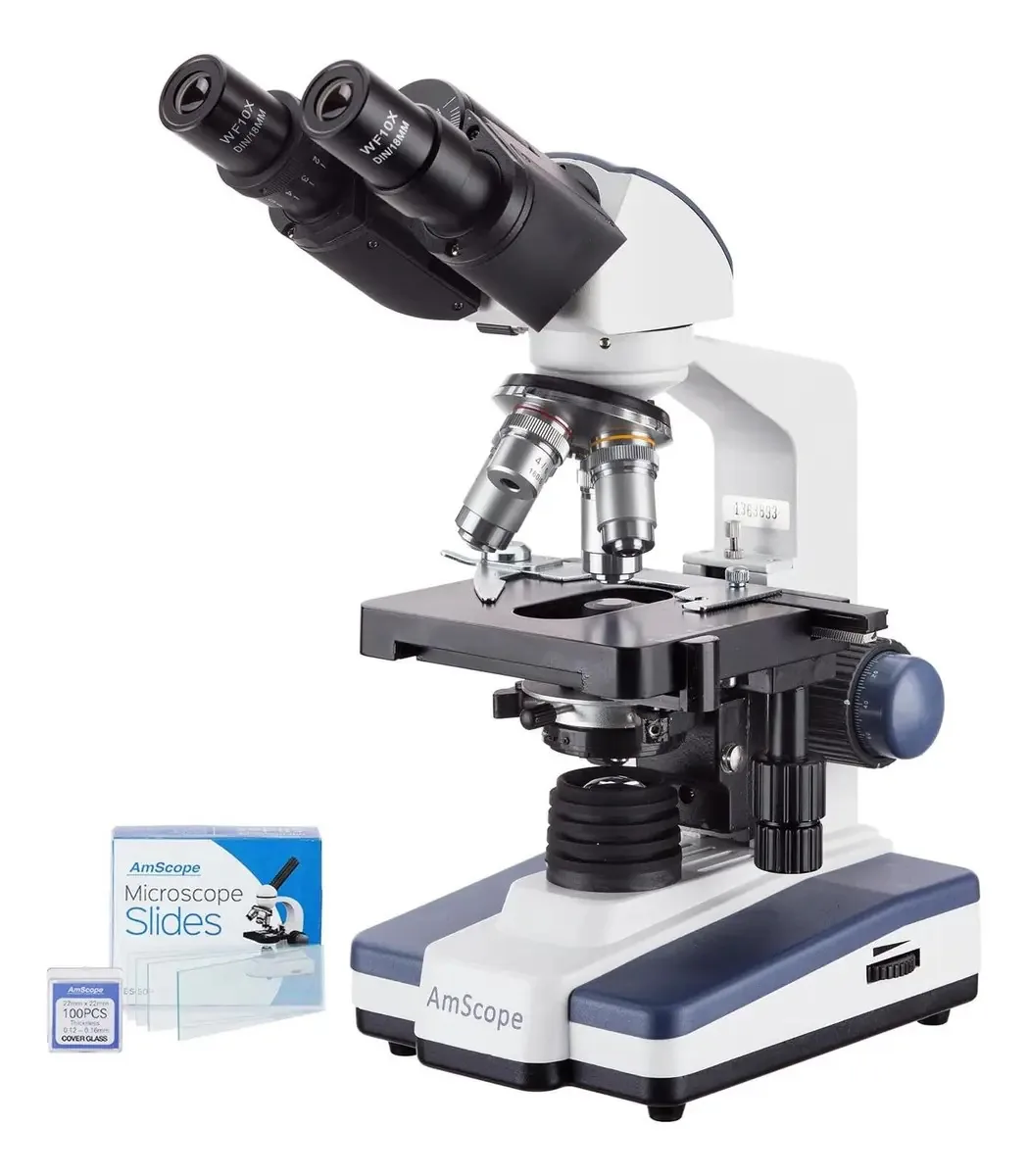 Amscope - Microscópio composto binocular de laboratório