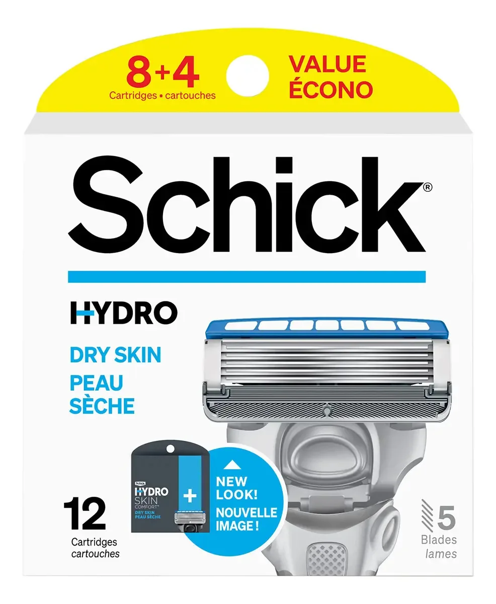 Razor Refills Schick Hydro 5 Sense Hydrate Para Homens, 12 U