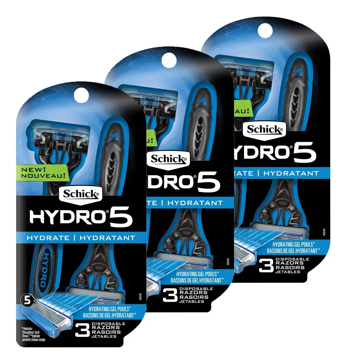 Barbeador Schick Hydro 5 descartável 3 un