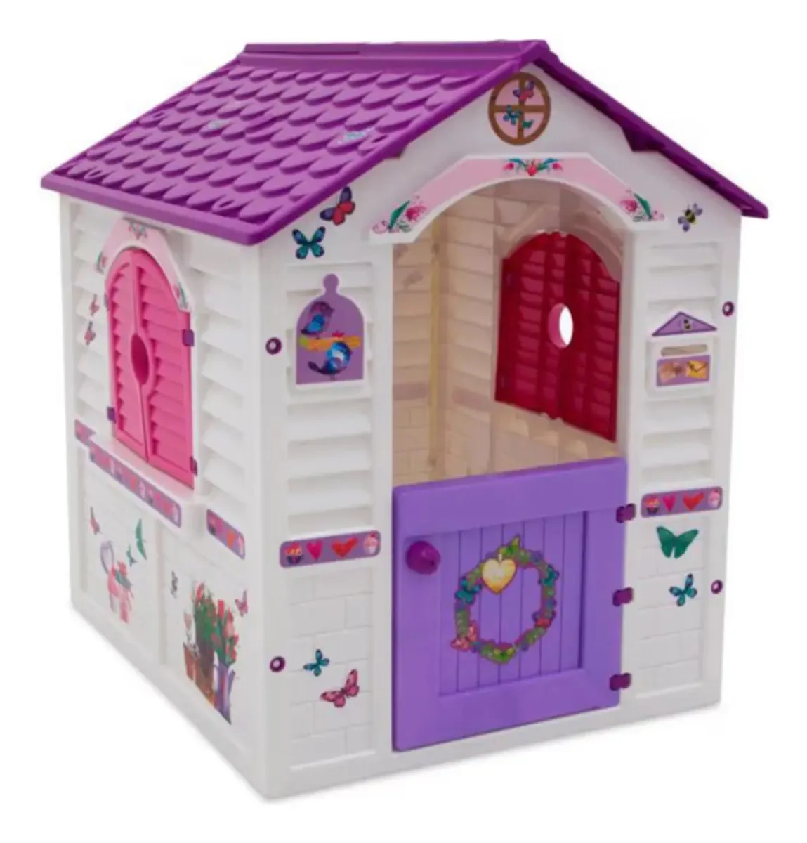 Casa de teatro para meninas - ideal para jardim ou pátio em flores brancas