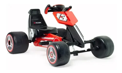 Go Kart para crianças com pedais Avalanche Mountable Cart, cor vermelho/preto