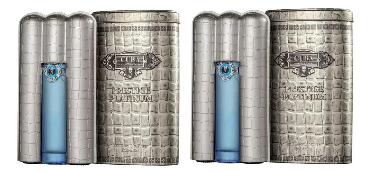 2 Perfumes Cuba Prestige Platinum For Men 90 Ml