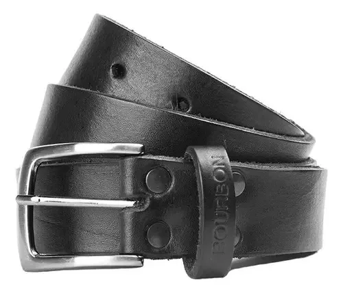 Cinto de couro masculino Cintos de couro femininos Bourbon Store Black Lisa 105