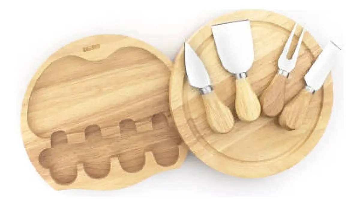 Conjunto de facas de queijo bege
