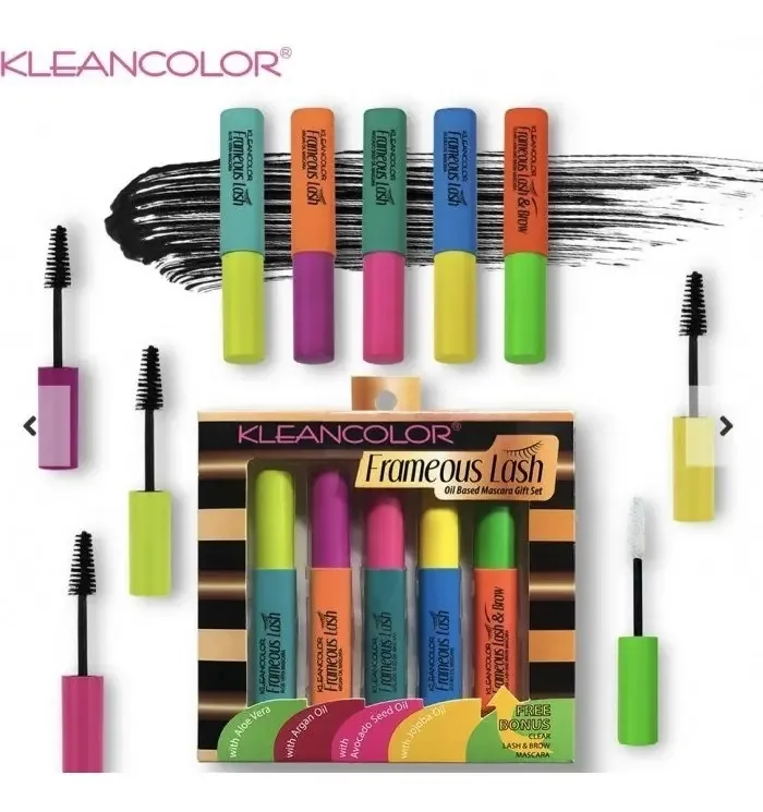 Conjunto de 5 máscaras Frameous Lash Kleancolor Black