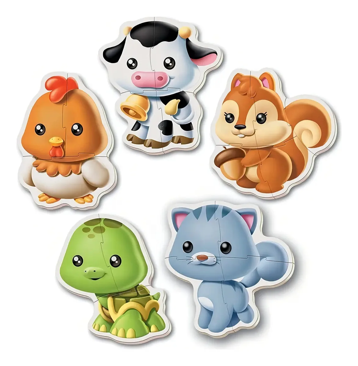 Quebra-cabeças Didáctico Baby Animalitos 19 peças
