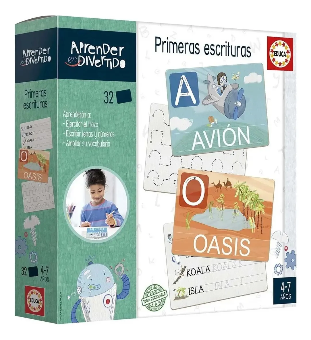 Jogo educativo para crianças aprenderem a escrever Phoebus
