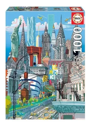 1000 peças de quebra-cabeças de Nova York