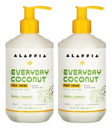 Alaffia Creme Facial de Coco para Uso Diário, Cuidado do Rosto