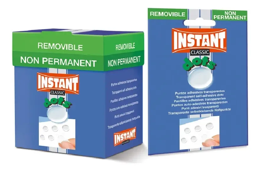 Pontos Adesivos Removíveis Instantâneos Transparentes 64 Unid
