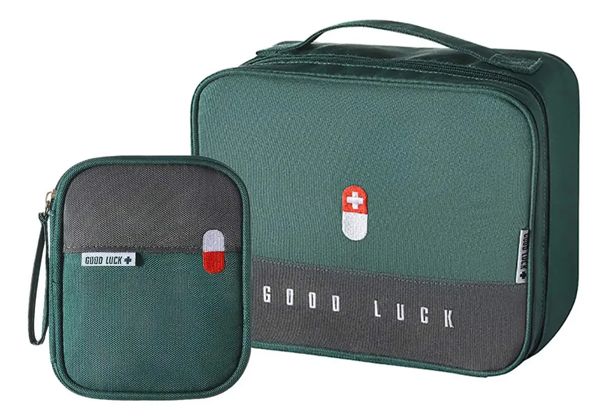 Bolsas Vazias de Primeiros Socorros, Suprimentos Médicos de Viagem, Organizador de Cosméticos, Bolsa de Medicamentos Isolada, Kit de Segurança Prático para a Família, Intervenção de Emergência ao...
