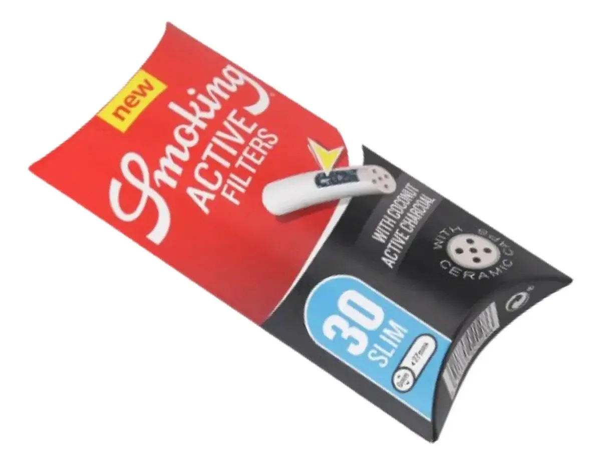 Filtro Carvão Smoking Slim Com 30 Filtros