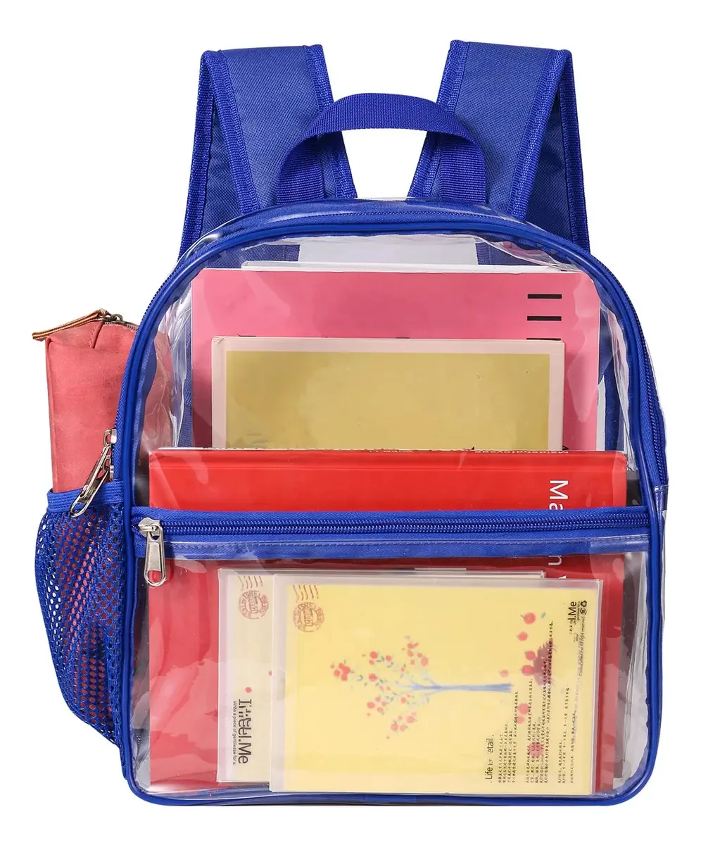 Mochila Uspeclare Clear Stadium aprovada 30x15x30 cm azul