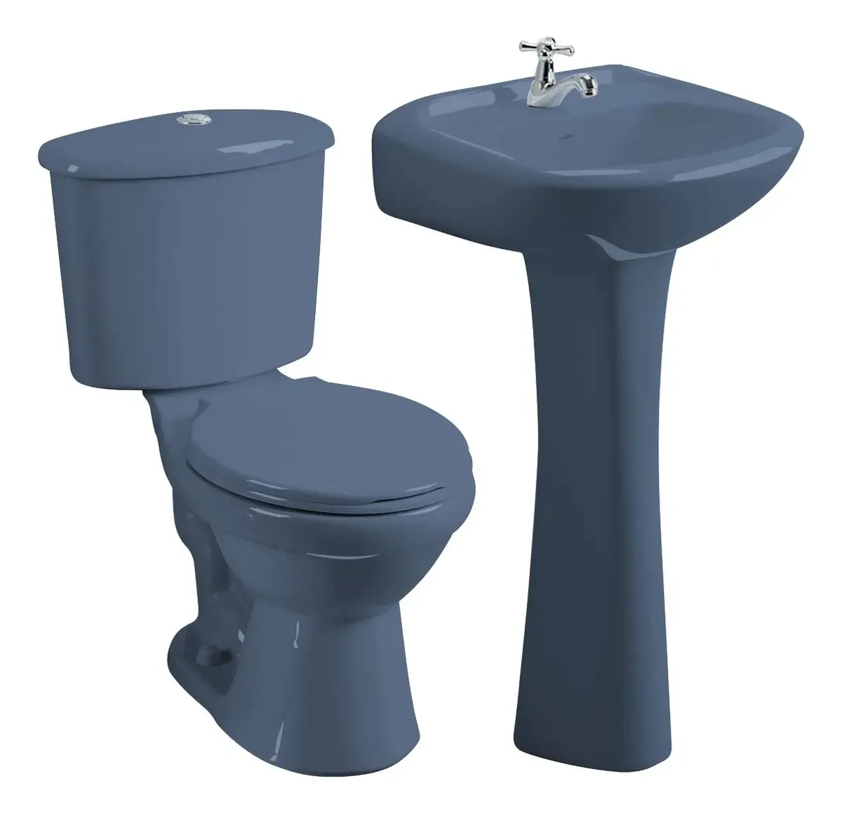 Banheiro Evolution Galaxie Edesa Blue em azul marinho